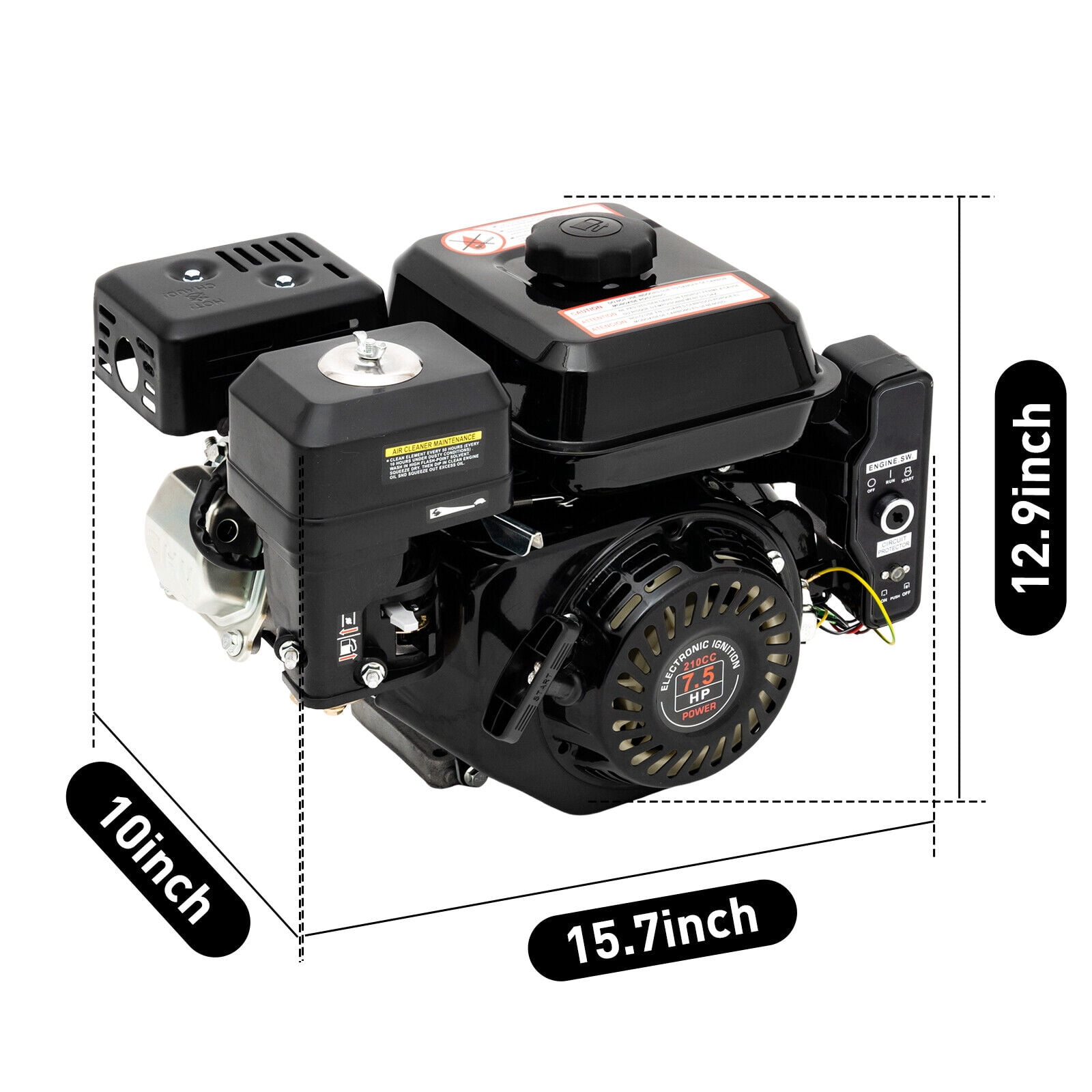 7.5HP 4-Stroke 212CC Electric Start OHV Gasoline Engine Go Kart Gas Engine Motor