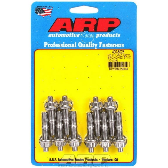 ARP Universal Stud 8 mm x 1.25 Thread 1.750" Long Polished 10 pc P/N 400-8023