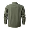 thumbnail image 3 of JHLZHS Canvas Jacket Men Men Autumn Work Shirt Windproof and Rainproof Breathable Tops Large Size Long Sleeved Jacket Plus Size Fall Jacket 1245, 3 of 3