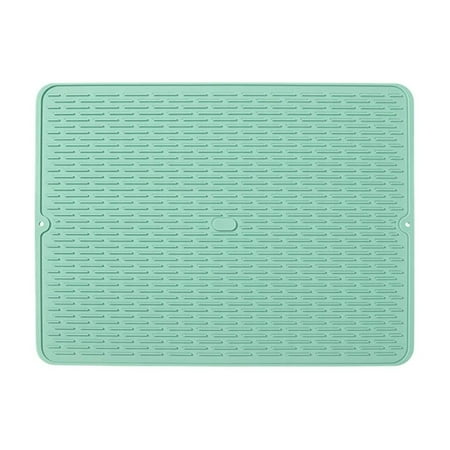 

Placemat Silicone Dish Drying Mat 2024 New Kitchen Sink Silicone Draining Mat Fast Drying Stone Sink Tray Heat Silicone Mat Easy Clean Raised Edge Holds Water for Home & Garden F One Size