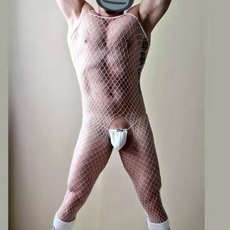 Sentmoon Lingerie for Men Men s Sexy Lingerie Hollowed Out No Need To Take Off Alluring Base Stockings Fishnet Stockings Women s Lingerie  Sleep & Lounge Valentines Day Gifts for Him Up to 40% Off