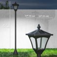 thumbnail image 2 of CoSoTower Single Solar Lamp Post Garden Solar-Powered LED Streetlight Style Outdoor Light Waterproof 5-6 Hours with Base for Lawn Pathway Walkway 47"H, Black, 2 of 7