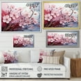 thumbnail image 4 of Designart "Windy Pink Blossom Cherry Tree I" Floral Framed Wall Art - Traditional Pink Cherry Living Room Framed Canvas Art, 4 of 6