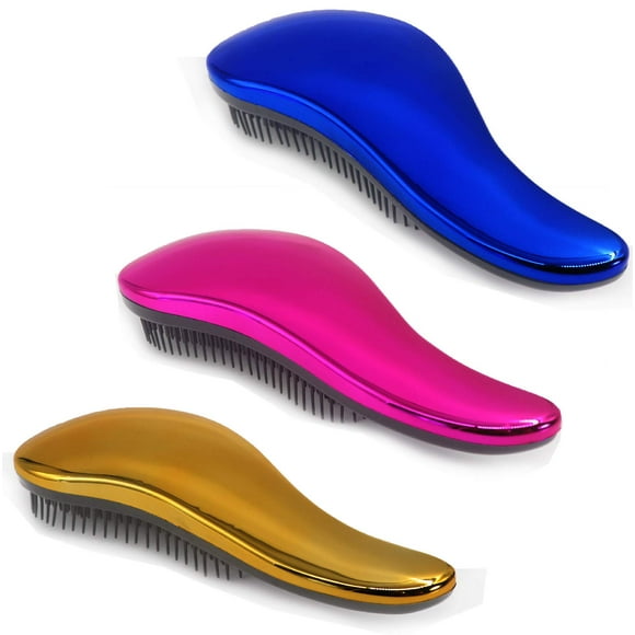 79STYLE 3 cepillos sin enredos para niños, cepillos para desenredar el cabello, cepillos para desenredar sin nudos para niñas, cabello rizado, sin enredos, peines para cepillos para niños pequeños (ta