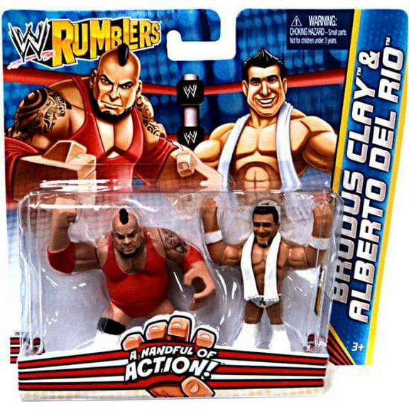 WWE Wrestling Rumblers Series 2 Brodus Clay & Alberto Del Rio Mini Figure 2-Pack