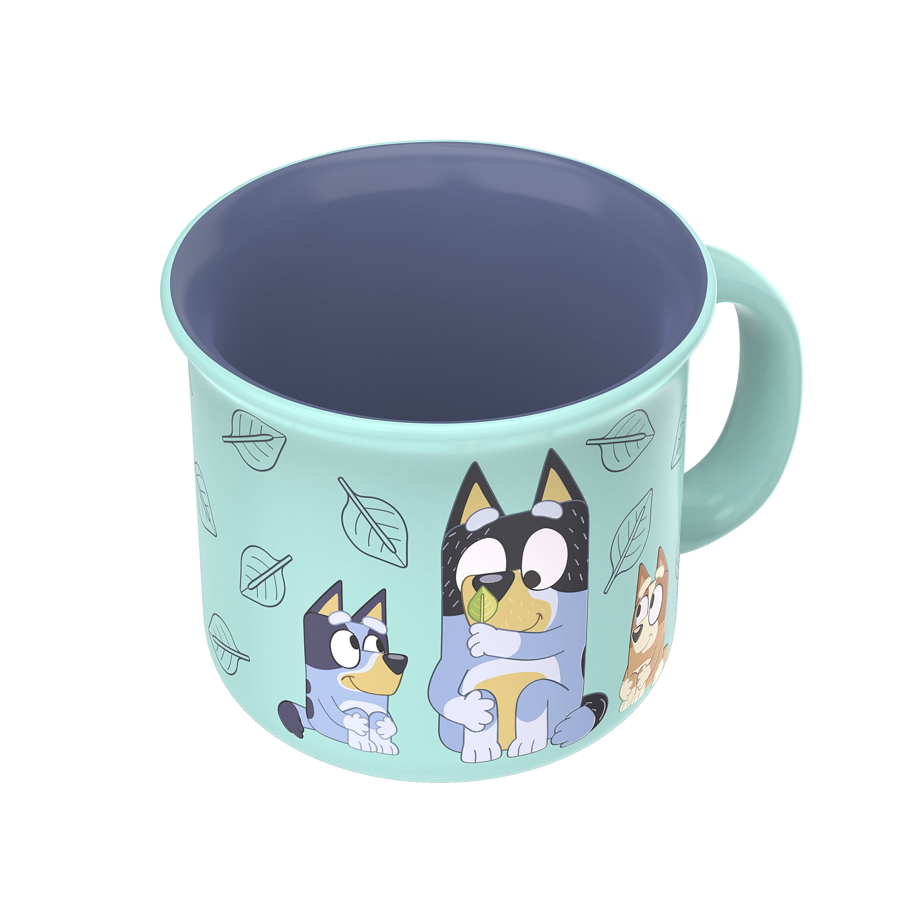 Zak Designs 16oz Bluey Camper Ceramic Mug with Handle, Blue