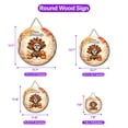 thumbnail image 5 of Happy Thanksgiving Shih Tzu Turkey Costume Pumpkins Autumn Leaves Round Wood Sign Lion Dog Lover Gifts Hanging Wall Home Decor - 130144, 5 of 5