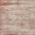 thumbnail image 1 of Ahgly Company Indoor Square Mid-Century Modern Pastel Orange Oriental Area Rugs, 4' Square, 1 of 6