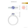 thumbnail image 4 of ANGARA Natural Round Tanzanite Tapered Shank Solitaire Engagement Ring in 14K White Gold for Women (Size-6mm) | December Birthstone, Anniversary, Jewelry Gift for Women | Natural Tanzanite Ring, 4 of 8