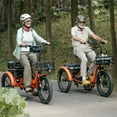 thumbnail image 6 of Lilypelle  Folding Electric Tricycle for Adults, Peak 1000W Motor 48V Foldable Ebike Electric Trike, 20" Fat Tire 3 Wheel Electric Bicycle with Front & Rear Baskets & Pet Carrier, 6 of 14