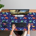 thumbnail image 4 of Long Mouse Pads for Desk,Colorful Dinosaurs Clouds Trees Pattern Desk Mats on Top Of Desks, Desk Mouse Pad Extra Large with 3mm Non-Slip Base and Stitched Edge for Gaming,Office,Work,Home 47.3"x23.6", 4 of 6