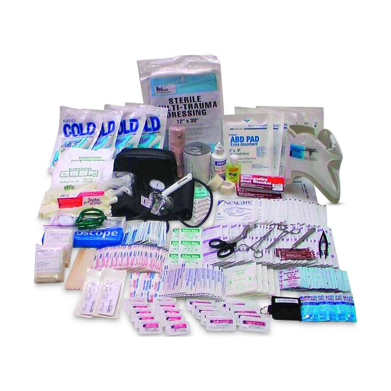 Elite First Aid Pro-II Trauma First Aid Bag, 247 Piece Blue