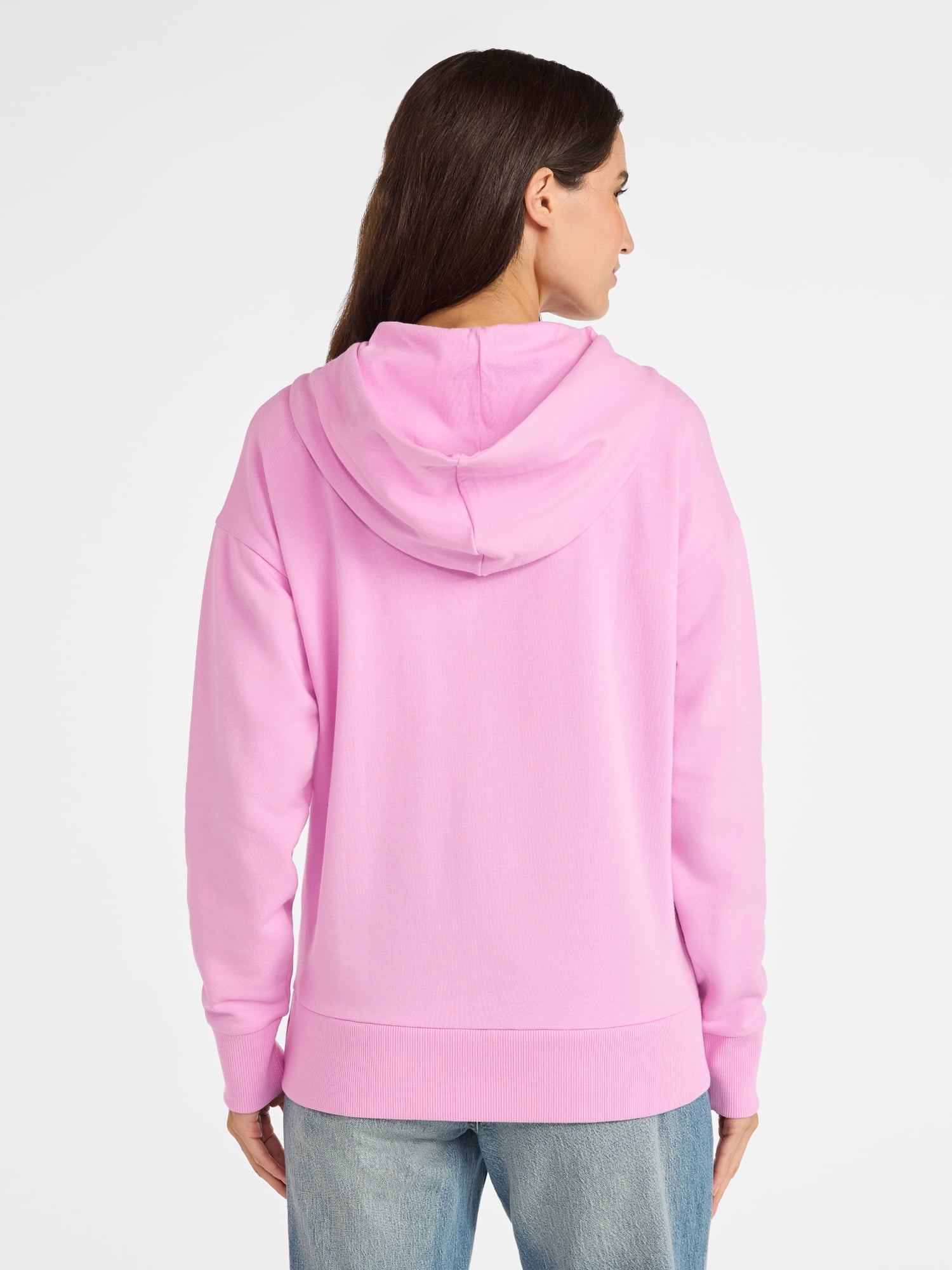 Time and Tru Women's and Women’s Plus Zip Front Fleece Hoodie Jacket, Sizes XS-4X