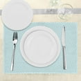 thumbnail image 3 of Ambesonne Retro Place Mats Set of 4, Big Dots Circles Shabby, Standard Size, Pale Blue White, 3 of 6