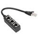 thumbnail image 5 of Adaptador divisor RJ45 cable adaptador Ethernet RJ45 de 1 a 3 puertos para evitar interferencias de señal externa Núcleo chapado en oro con cable de 1 m para oficina para el, 5 of 8