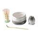 thumbnail image 3 of 4 piezas de batalla de matcha japonesa, cerámica tradicional matcha tazón, juego de de té, para comedor negro, 3 of 9