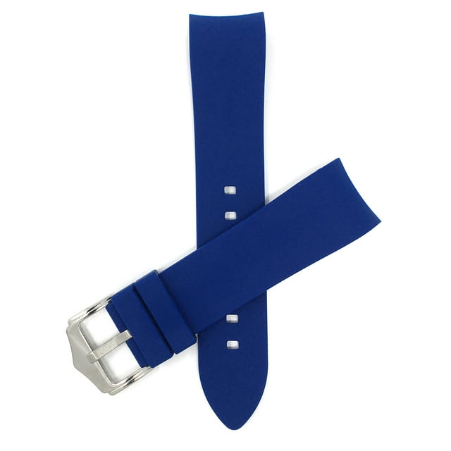 22mm Curved End Silicone Watch Bands - Soft Rubber Replacement Watch Straps - Waterproof - Stainless Steel Buckle - Many Colors