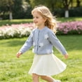 thumbnail image 7 of xaweyi Little Girls Embroidery Long‑Sleeve Top & Pleated Skirt 2‑Piece Dressy Outfit Set for Fall Casual Party Wear Size 2 Years, 7 of 7