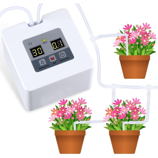 10*10*7 cm, un paquete, irrigador por goteo inteligente para riego de plantas, planta en maceta permeable ajustable, sistema de riego automático con temporizador de agua electrónico de 30 días, carga USB de 5 V JM MX-0140371FYD