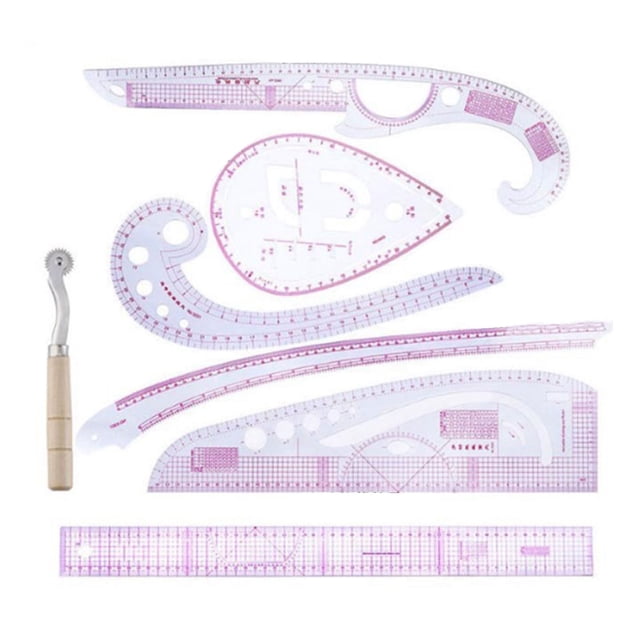 Ensemble de Règles de Vêtements, 7 Pcs Règle de Mesure de Vêtements, Règle de Couture pour Couture, Clarté Remarquable