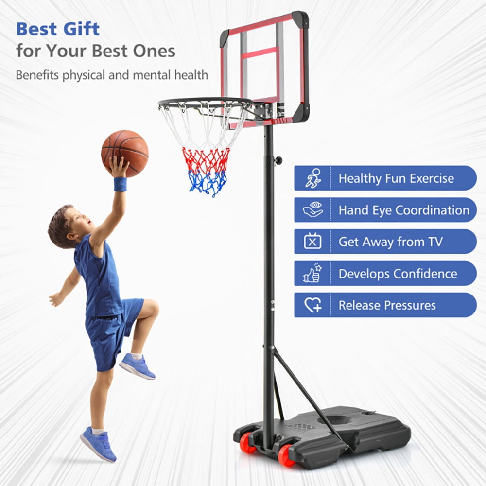 Kadyn Basketball Hoop,Basketball Hoop System, Basketball Stand System,Basketball Rack,Basketball Hoop Stand 5 Feet-6.8 Feet Height Adjustable