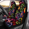 thumbnail image 2 of Juego de 2 fundas para asientos de coche ABPHQTO Peace Flower Love Protector universal, 2 of 4