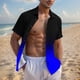 thumbnail image 1 of Blusa y camisa de manga corta con cuello vuelto para hombre, blusa informal de moda con cuello vuelto, blusa estampada de manga corta con botones, blusa de poliéster para hombre, 1 of 6