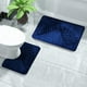 thumbnail image 3 of Juego de alfombras de baño con patrón de hojas, alfombrillas absorbentes de agua antideslizantes de 2 piezas para baño, cocina, dormitorio, sala de estar, 40x50cm y 50x80cm, poliéster moderno con, 3 of 7