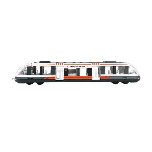Alloy Train Toy Push And Go Mechanism Durable ABS Metal Model For Kids 17cm Realistic Detailing In White Red Blue