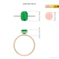 thumbnail image 5 of Angara Natural 1.25 Ct. Emerald with Diamond Classic Ring in 14K Rose Gold for Women (Ring Size: 11.5), 5 of 10