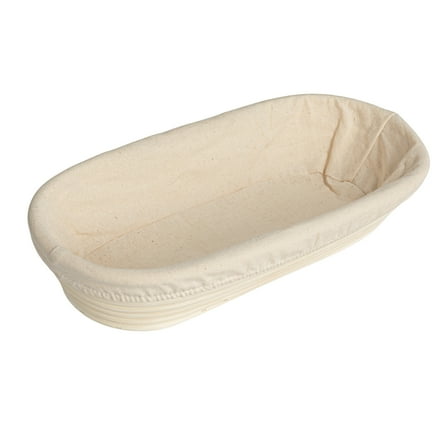 Creative Co-Op Chic Oval Rattan Tray, White