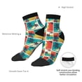 thumbnail image 4 of Uemuo Colorful Hawaii Palms Printed Crew Socks, Moisture-Wicking Socks, Athletic Socks for Men Breathable Cushion Socks Casual Sport Socks for Running Traveling, 4 of 6