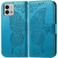 thumbnail image 2 of for Motorola Moto G Stylus 5G 2023 Case Wallet,Women Flip Folio Cover with Butterfly Emboss PU Leather Stand Card Slots Wrist Strap Protective Phone Case for Moto G Stylus 5G 2023 (Blue), 2 of 15
