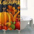 thumbnail image 5 of Rideaux de Douche Citrouille Arc-en-Ciel Bonjour Automne, Rideau de Bain Réutilisable avec Crochets en Tissu Polyester Rétro pour Décoration de Fête de l'Action de Grâce, 5 of 5