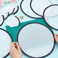 thumbnail image 6 of Byfri 10 Pack White Round Foldable Flying Disc Hand Fans Japanese Style Fans for Weddings Home Decor 25cm, 6 of 7