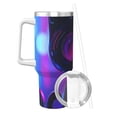thumbnail image 2 of Pofeuu Neon Toy Cat Reflections Print 40oz Ice Bully With Handle And Straw Stainless Steel Vacuum Insulated Cup And 2 In 1 Straw Lid, 2 of 8