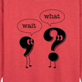 thumbnail image 2 of Instant Message - Wait What Punctuation - Women's Lightweight French Terry Pullover, 2 of 6