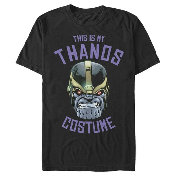 Men's Marvel Halloween Thanos Costume  Graphic Tee Black 2X Large