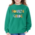 thumbnail image 6 of GiLiling Girls Boys Fourth Grade Back to School Sweatshirts, Letter Print Long Sleeve Pullover Top, Casual Tops for First Day of School Outfits (Green, 6-7 Years), 6 of 6