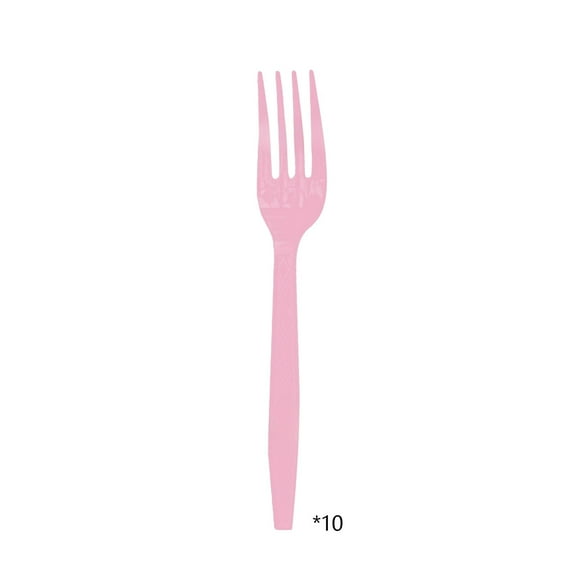 SLYNSHome 16 Pcs Easter Silverware Party Supplies Plastic Fork Durable Disposable Utensils and Flatware for Parties Weddings Holidays