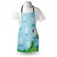 thumbnail image 3 of Kids Apron Boys Girls Nursery Theme with Balloons Clouds and Stars on the Hillls Cartoon Design, Unisex Kitchen Bib Apron with Adjustable Neck for Cooking Baking Gardening, Multicolor, by Ambesonne, 3 of 3