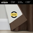 thumbnail image 4 of Eclipse Kendall Modern Blackout Curtains, 63 In Long x 42 In Wide, Chocolate, Sold as a Single Curtain Panel, 4 of 7