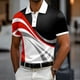 thumbnail image 1 of Ceisia Men's Slim Fit Short Sleeve Dynamic Wave & Polka Dot Print Turndown Collar Shirt with Contrast Trim Black XXXXXL Gifts, 1 of 5