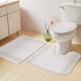 thumbnail image 3 of Vintage Boho Bathroom Rugs Set Farmhouse Green Non Slip Absorbent Soft Bath Mats 3 Piece Set with Bathroom Rug, U-Shaped Floor Mat, Toilet Seat Cover Small Size, 3 of 9
