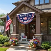 Front Porch Decorations Outdoor Usa 250Th Anniversary Flag 18X36 Inch Patriotic Decor for Front Yard Porch Entrance 4Th of July Party Hanging Decor