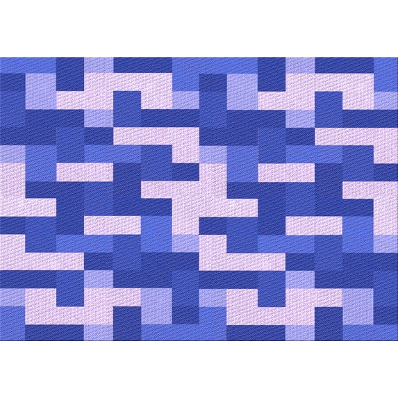 Ahgly Company Machine Washable Indoor Rectangle Transitional Bright Lilac Purple Area Rugs, 2' x 5'