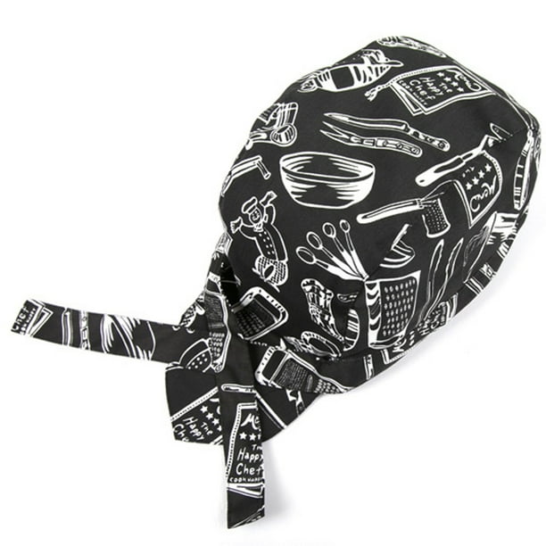 Gorra de trabajo de chef con punta de cinta pirata, ajustable, para camareros, hombres y mujeres, para trabajo en cocina de restaurante