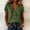 Army Green, variant on Cotton Linen Tops for Women Summer Ruffled V Neck Wrap Gauze Shirts Short Sleeve Casual Loose Fit Boho Tunic Blouses
