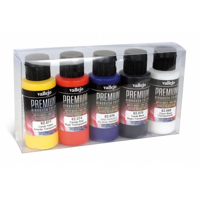 Set de pinturas acrílicas Vallejo Premium Candy Colors, 5 x 60 ml