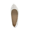 thumbnail image 3 of ADRIENNE VITTADINI Womens White Padded Scalloped Forst Pointed Toe Slip On Leather Flats 8 M, 3 of 4